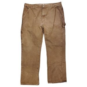 DICKIES Pants Mens 40X32 Brown Relaxed Carpenter Workwear Outdoor Canvas Quilted
